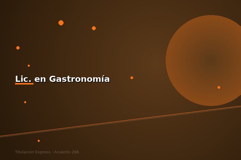 Lic. en Gastronomía